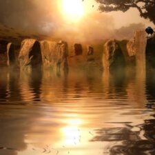„Stonehenge“ na dně jezera